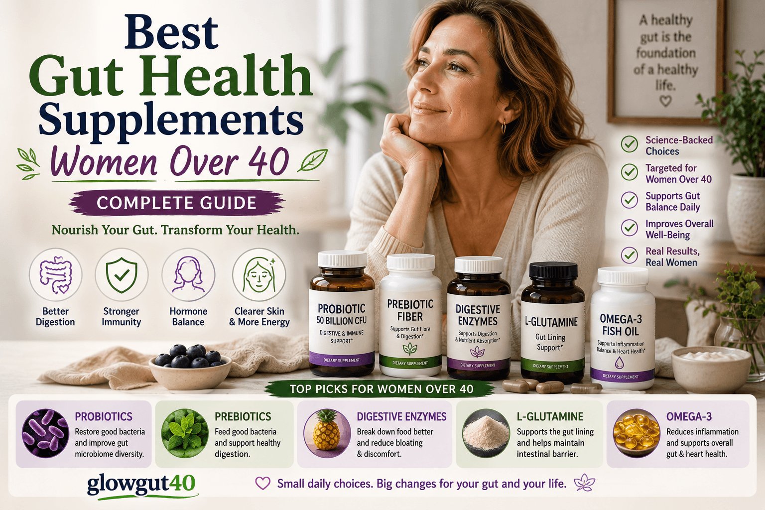 Best Gut Health Supplements Women Over 40