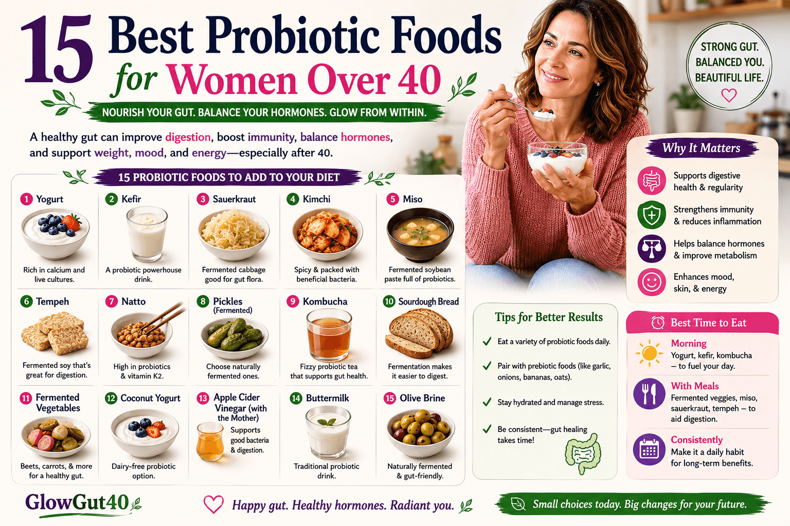 Probiotic Foods for Women Over 40